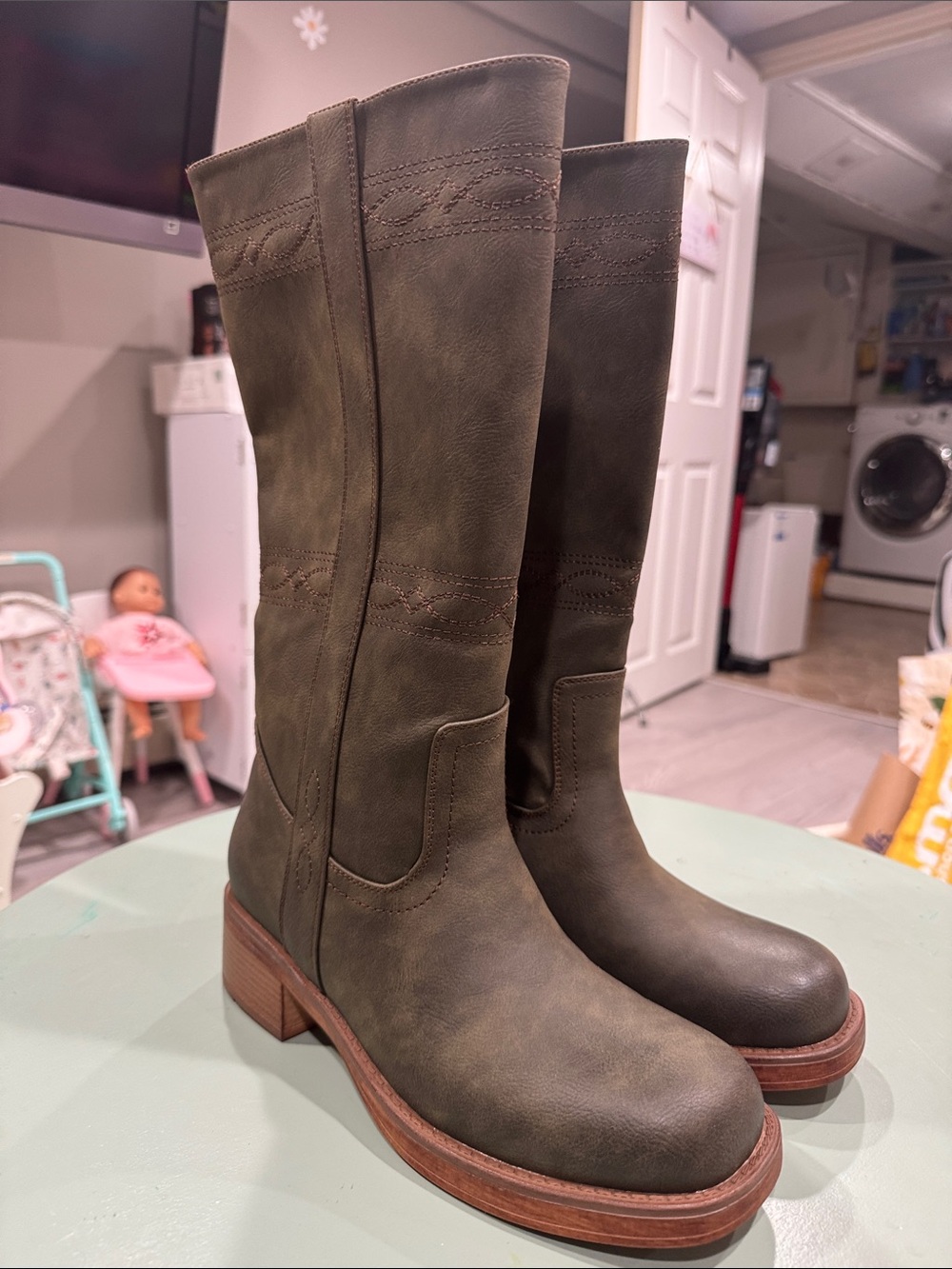 NY & Co Cady Olive Boots